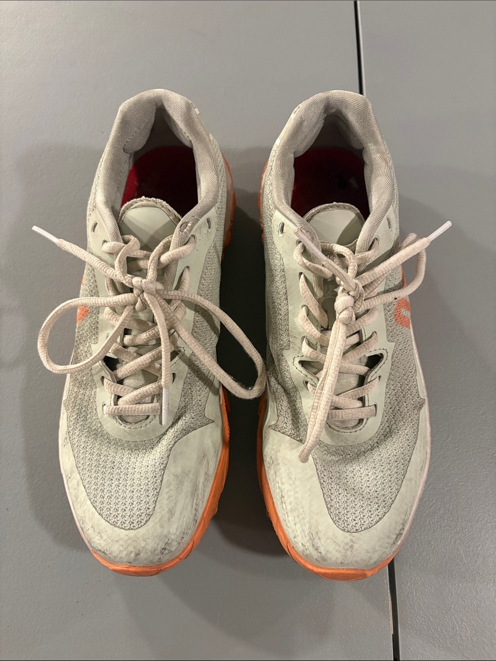 USAKA Light Gray & Orange Women’s Field Hockey Athletic Sneakers